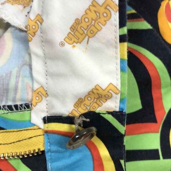 Loudmouth Golf Pants Mens 34x32 Black Multicolor Psychedelic Floral Stretch - Picture 7 of 16